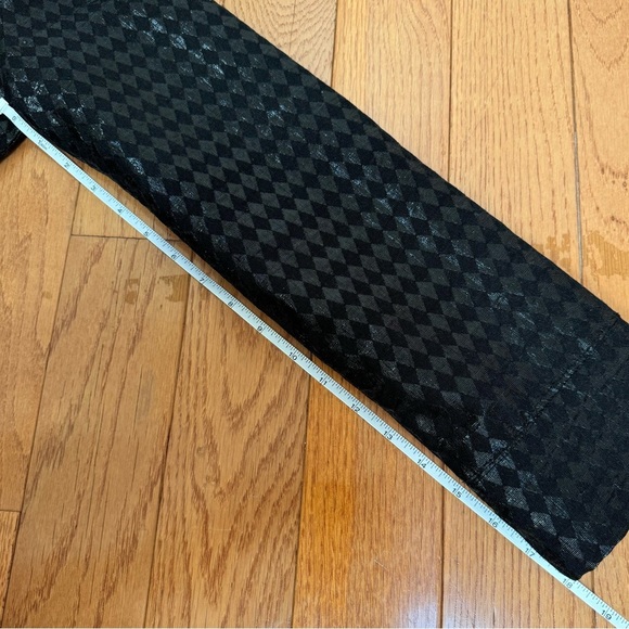 Candie's Britney Collection Harlequin Print Black Belted Peacoat Size Medium - Picture 7 of 9